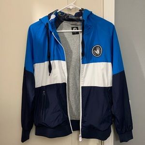 Body Glove Windbreaker Blue White Leaf Camo